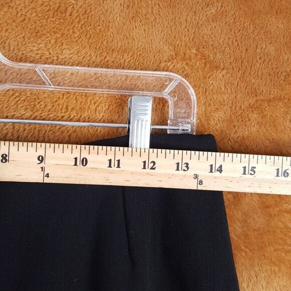 ARMANI COLLEZIONI Womens Skirt Size 6 Black Pencil Knee Length Slit 100% Wool - Picture 4 of 7